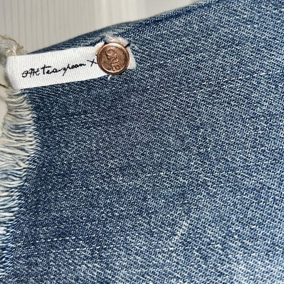 Revolve One Teaspoon Distressed Blue Denim Skirt(Size 26) - Picture 7 of 11